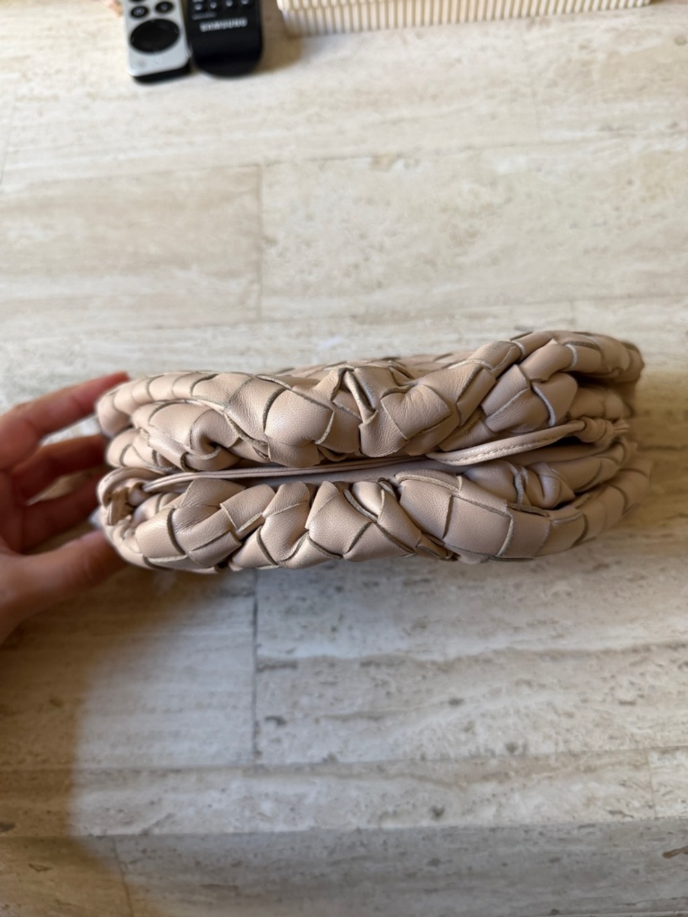 Bottega Veneta Nappa Intrecciato The Mini Pouch Porridge - Picture 5 of 9